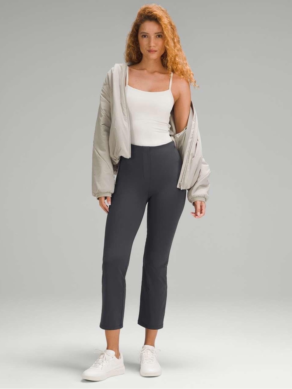 lululemon athletica High-Rise Cropped Slim Pants in Charcoal Gray